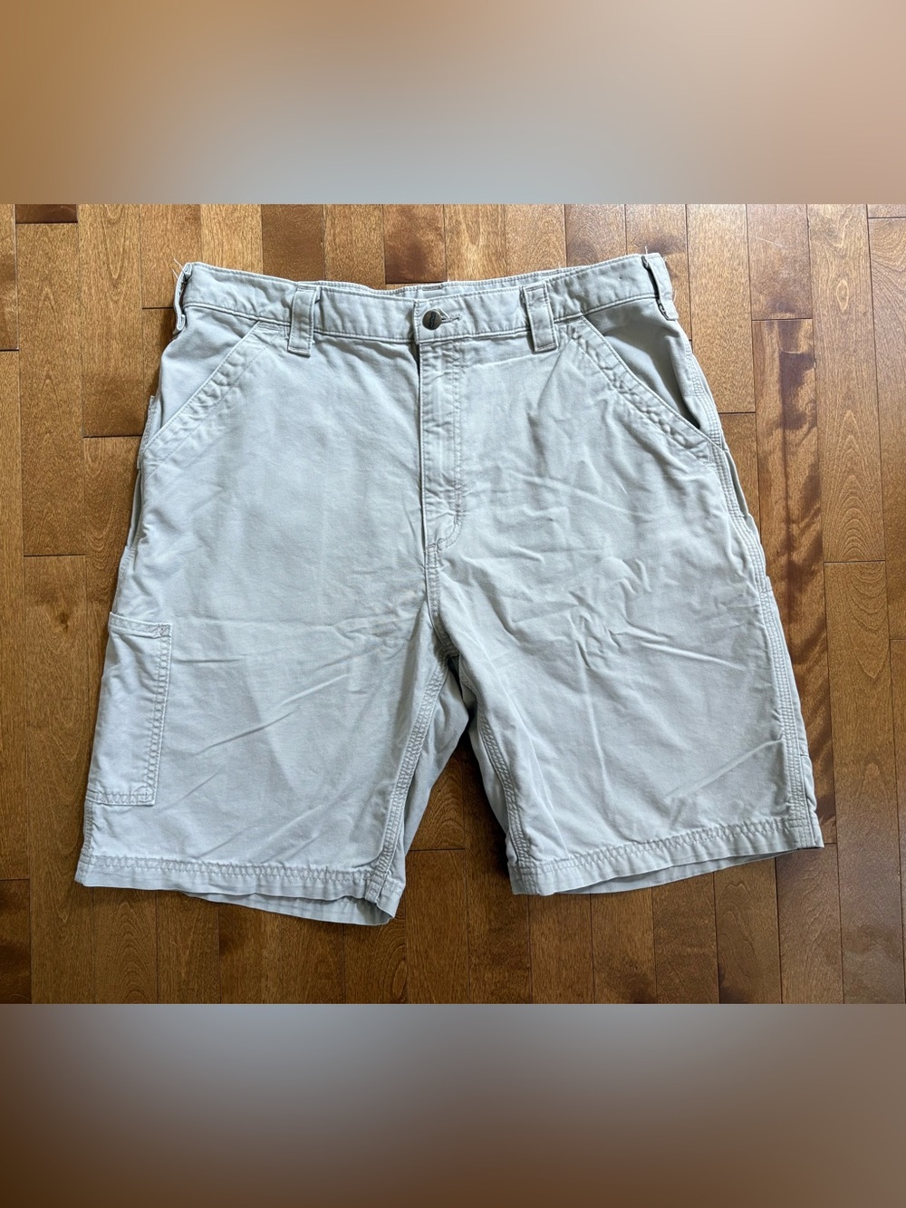 Carhartt Men's Canvas Carpenter Work Shorts Light Khaki